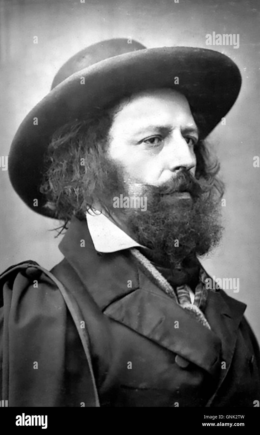 ALFRED, lord Tennyson (1809-1892) poète anglais vers 1855 Banque D'Images