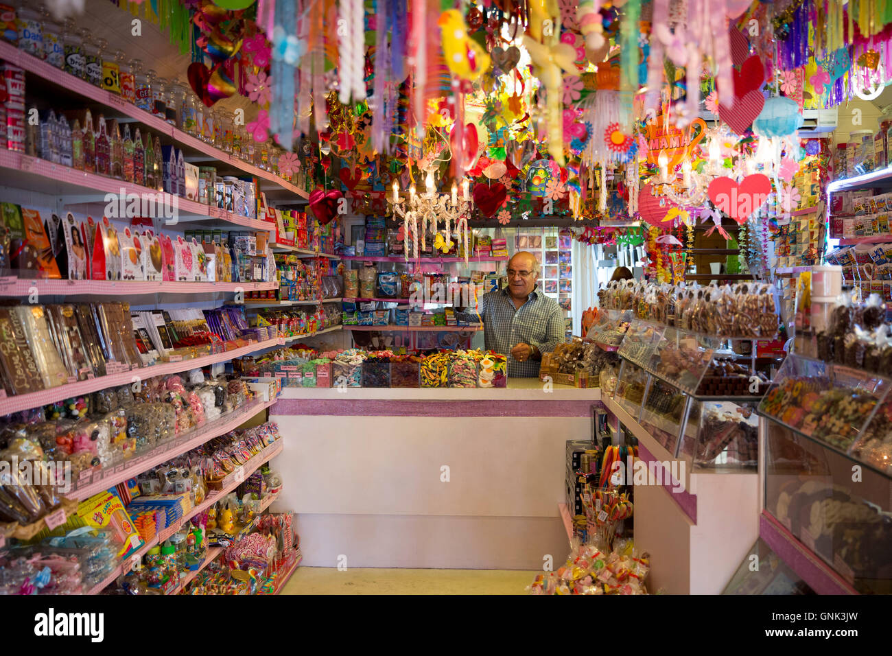 Boutique de Chocolaterie confiserie Confiseries et magasin de cadeaux, Snoepwinkeltje, Edam, Pays-Bas Banque D'Images