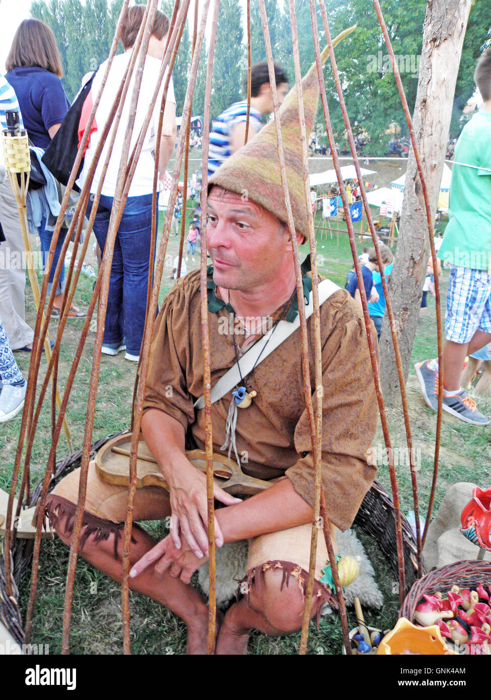 Festival Renaissance,Zagreb 2016 sifflement, homme, 33 Banque D'Images Festival Renaissance,Zagreb 2016 sifflement, homme, 33 Banque D'Images