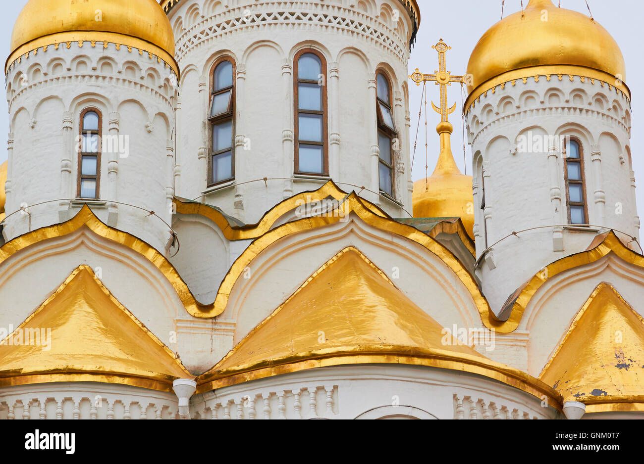 Place de la cathédrale La cathédrale de l'annonciation Kremlin Moscou Russie Banque D'Images