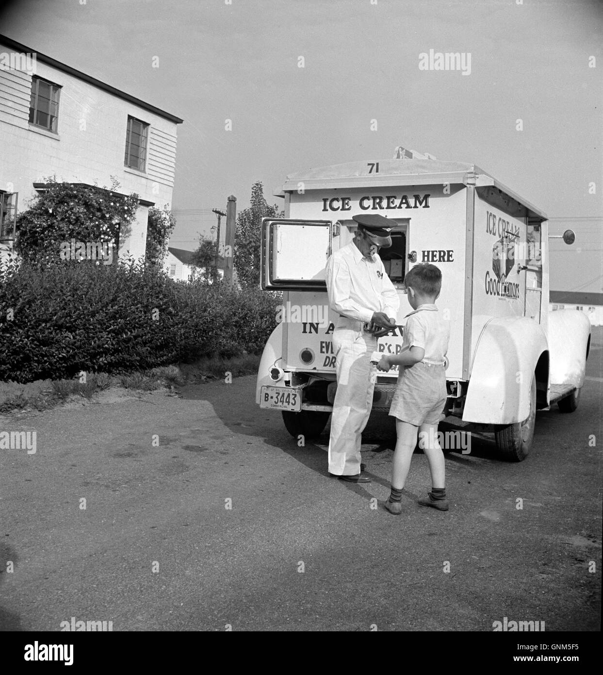 Un bon humour visites camion Greenbelt, MD à l'été 1942. (LOC/FSA) Banque D'Images