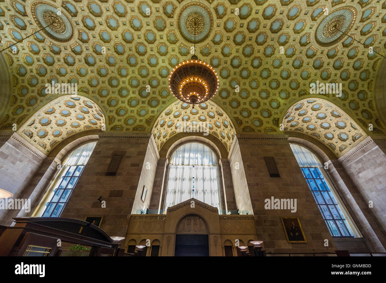 Le centre-ville de Toronto financial district - Commerce Court Tour Nord hall bancaire Banque D'Images