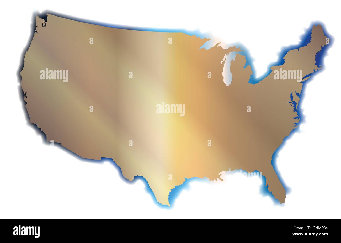 Carte des USA Illustration de Vecteur