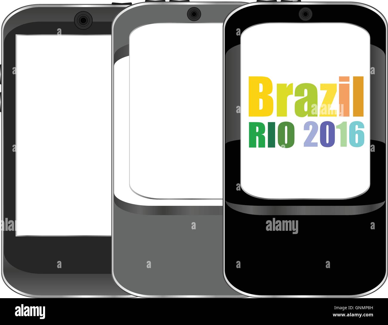 Vector Brésil Rio 2016 Jeux d'été. smart phone. Télévision design graphic clip art abstract illustration. Illustration de Vecteur