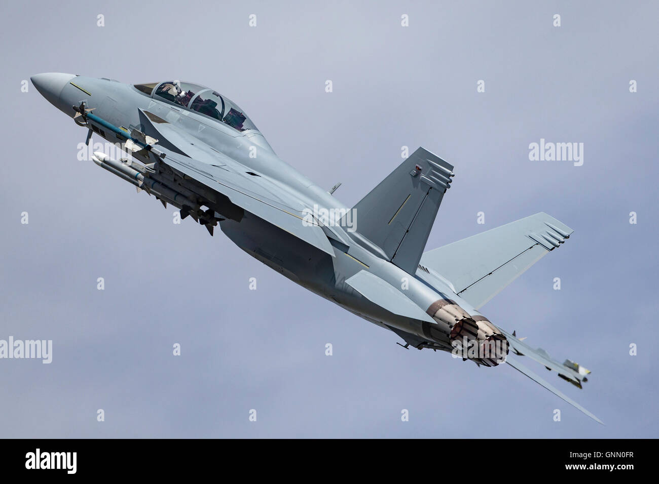 United States Navy Boeing F/A-18F Super Hornet chasseur multirôle. Banque D'Images