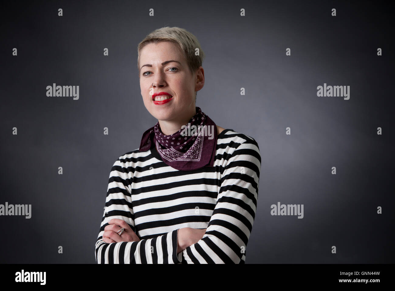 Helen Mort, le poète anglais, à l'Edinburgh International Book Festival. Edimbourg, Ecosse. 13 août 2016 Banque D'Images