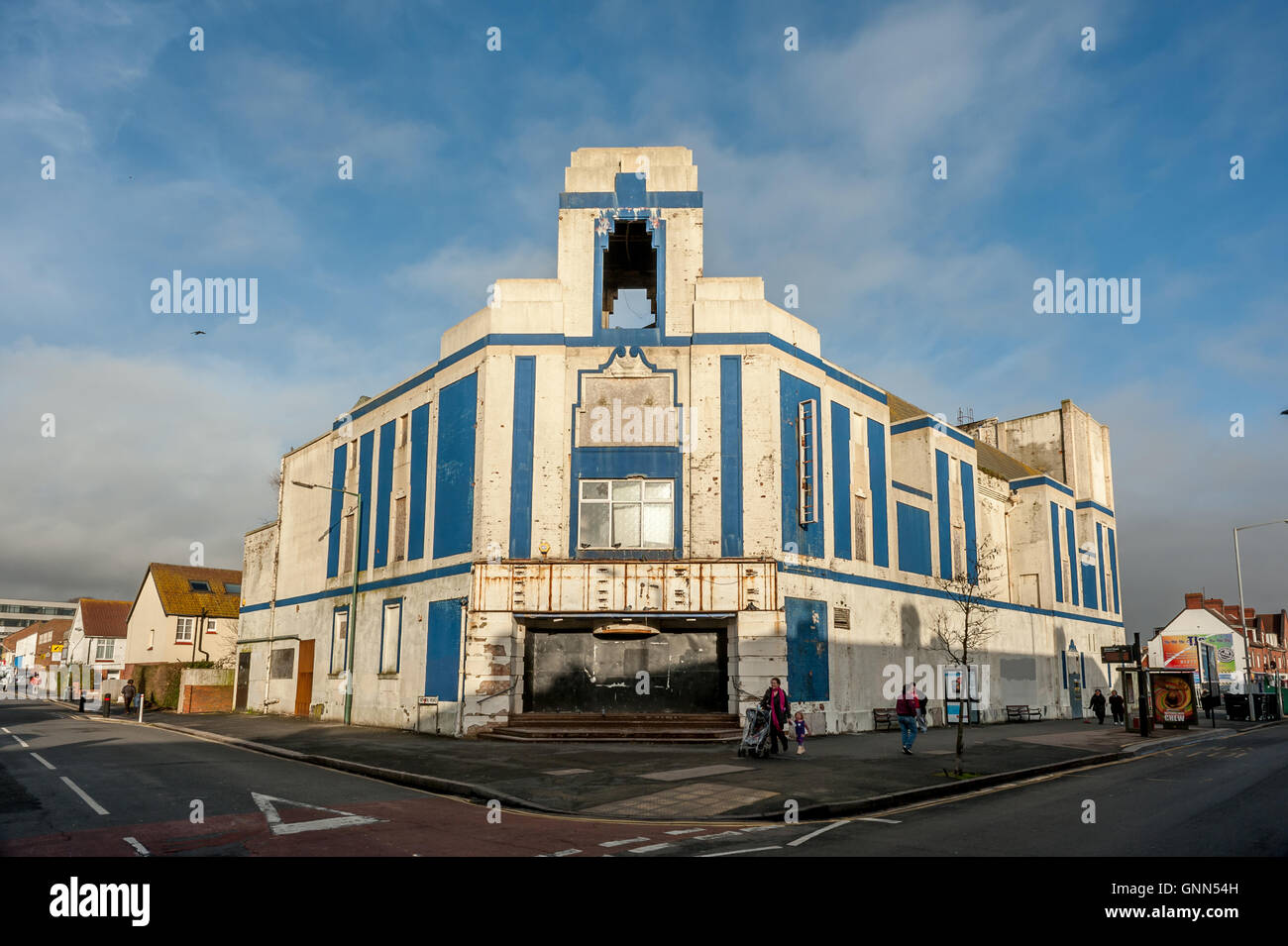 La salle de Bingo Gala abandonné sur Portland Road Hove Banque D'Images