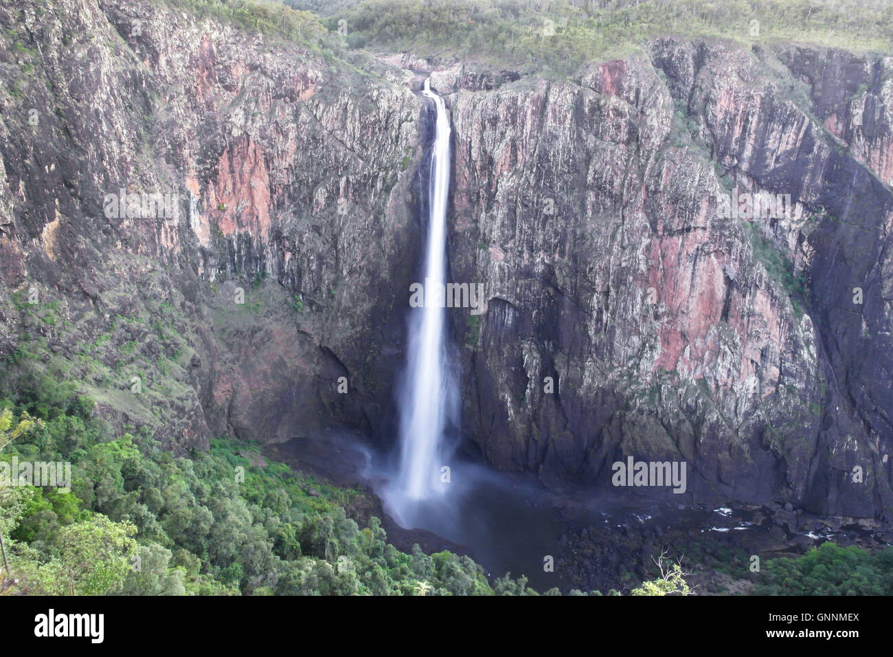 Célèbre Wallaman Falls de Girringun National Park, Queensland - Australie Banque D'Images