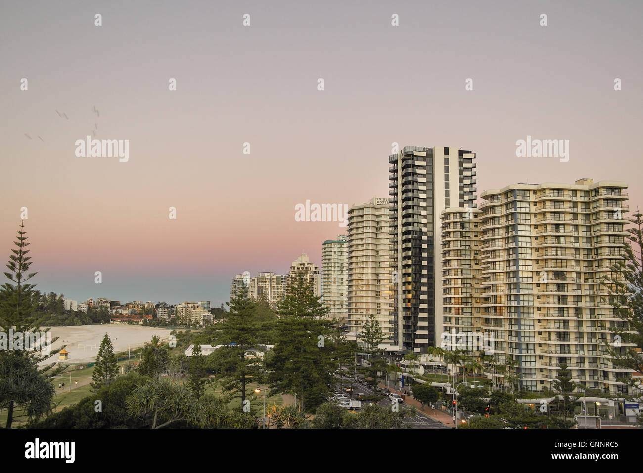 Ville Coolangatta sur la Gold Coast dans le Queensland - Australie Banque D'Images
