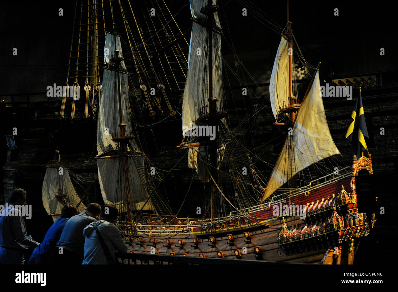 Warship Vasa. Construite entre 1626-1628. L'échelle 1:10. Dix voiles ensemble. C'est 6,93 m de long et 4,75 m de haut. Stockholm. La Suède. Musée Vasa. Banque D'Images