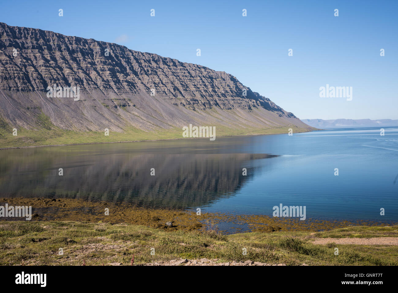 Sur la route dans les Fjords de l'ouest de l'Islande Banque D'Images