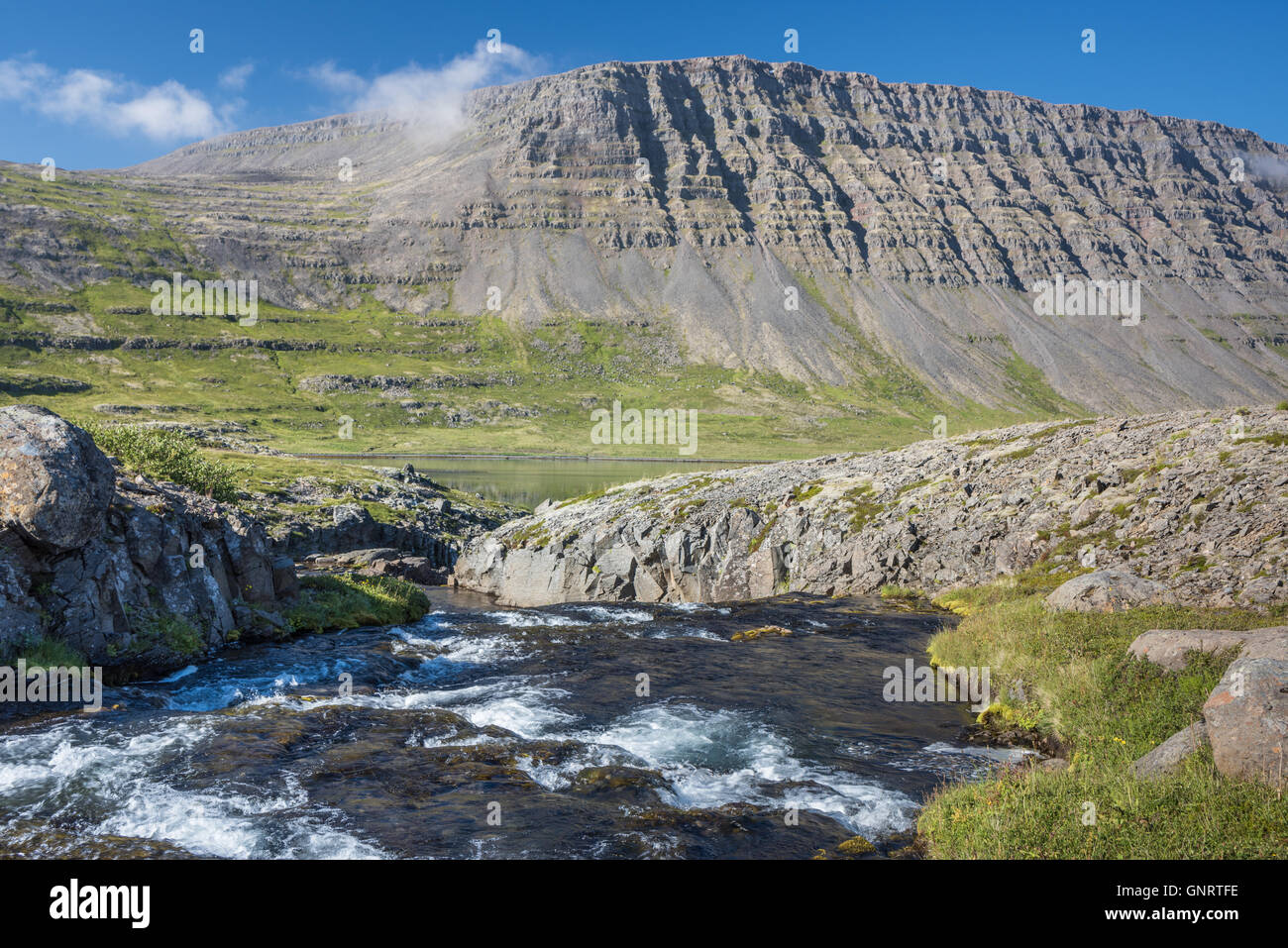 Sur la route dans les Fjords de l'ouest de l'Islande Banque D'Images