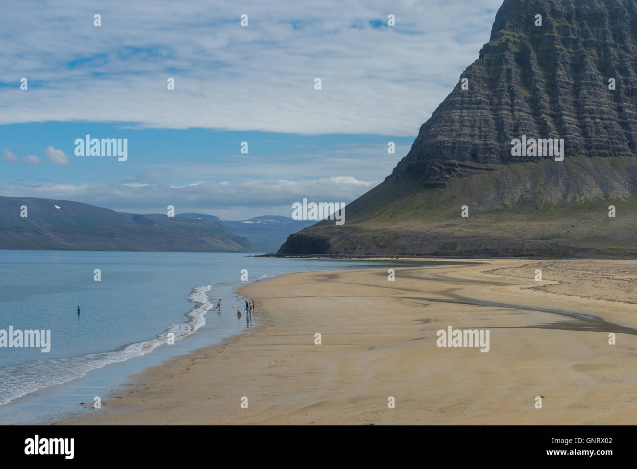 Sur la route dans les Fjords de l'ouest de l'Islande Banque D'Images