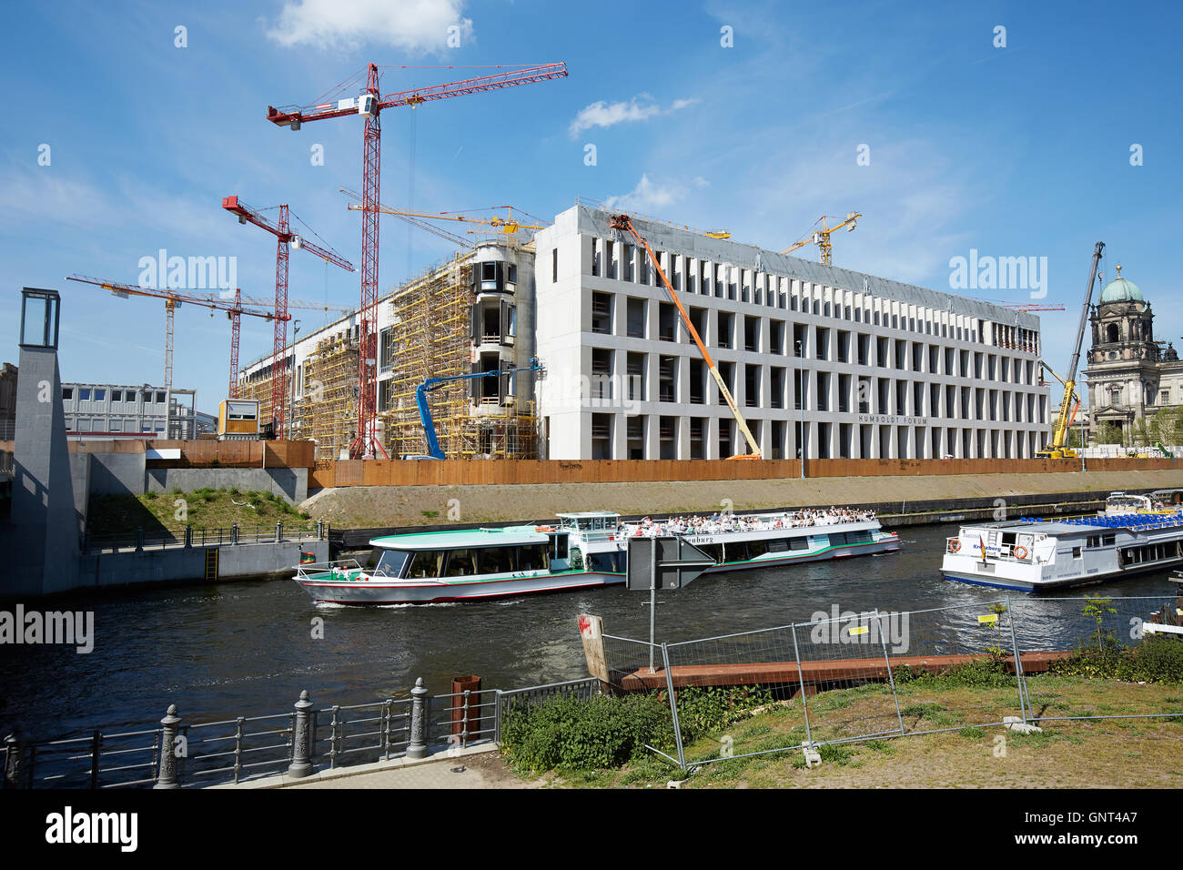Berlin, Allemagne, chantier de Berliner Schloss Banque D'Images