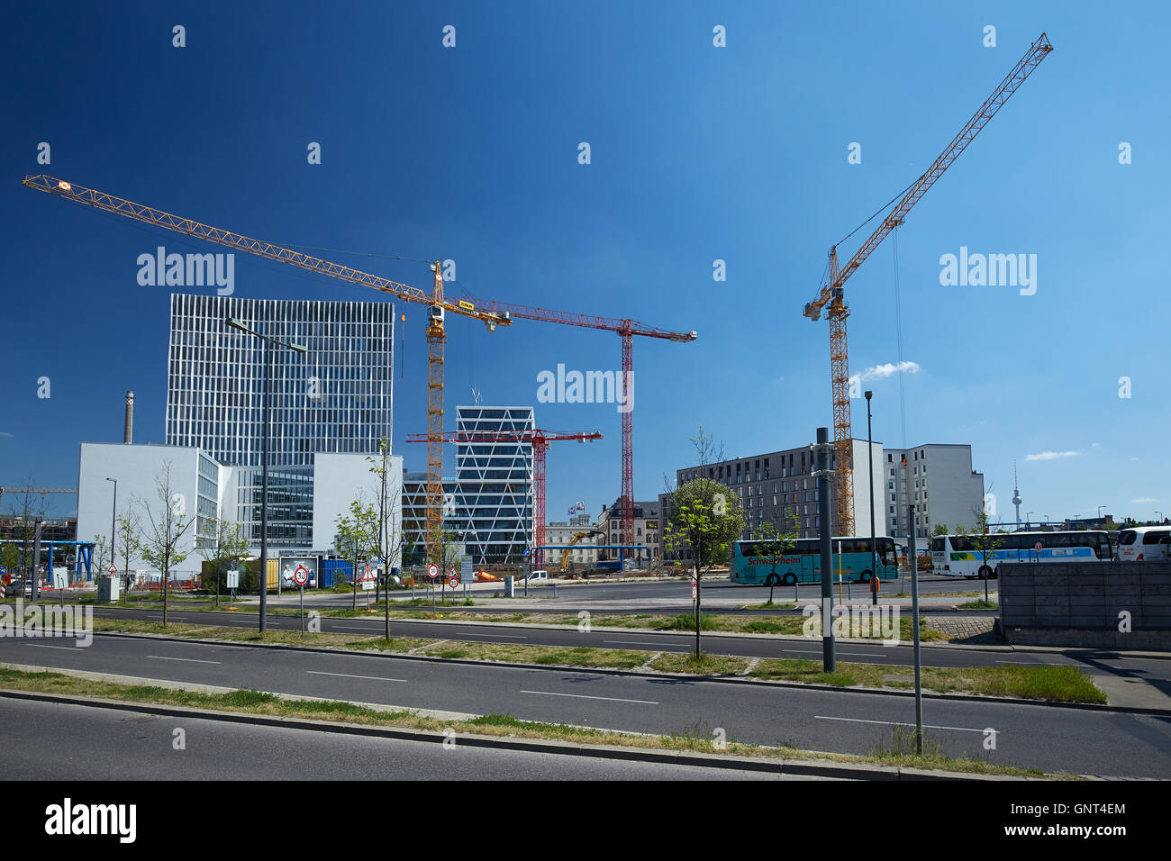Berlin, Allemagne, de nouveaux bâtiments dans la zone de développement Heidestrasse Banque D'Images