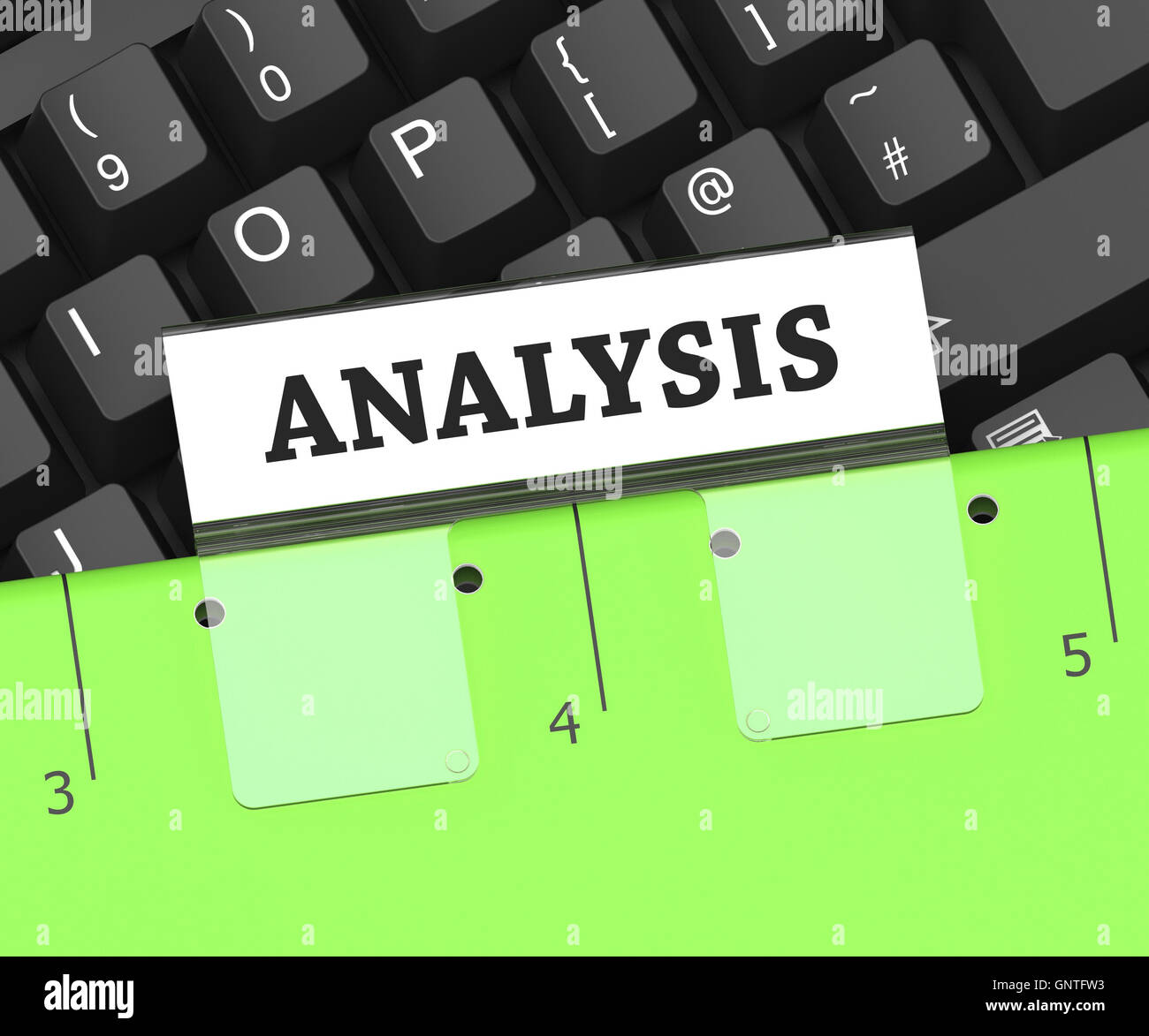 Fichier d'analyse indiquant l'analyse de données 3D Rendering Banque D'Images