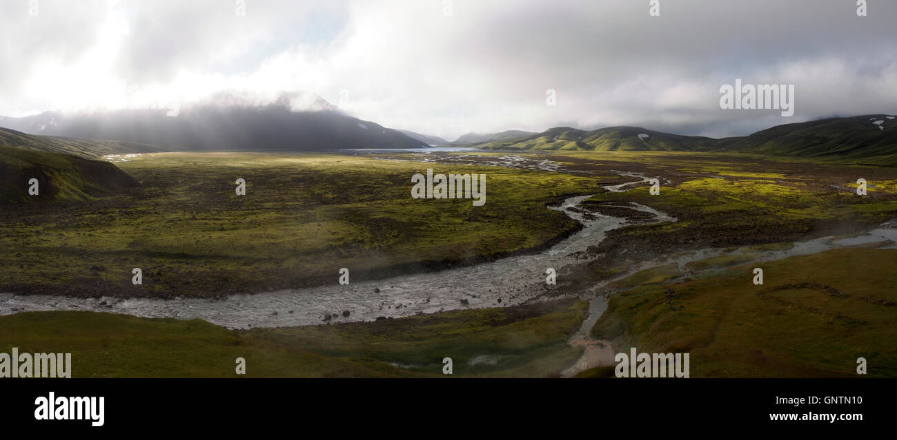 Sources géothermiques, Strútslaug, Islande Banque D'Images