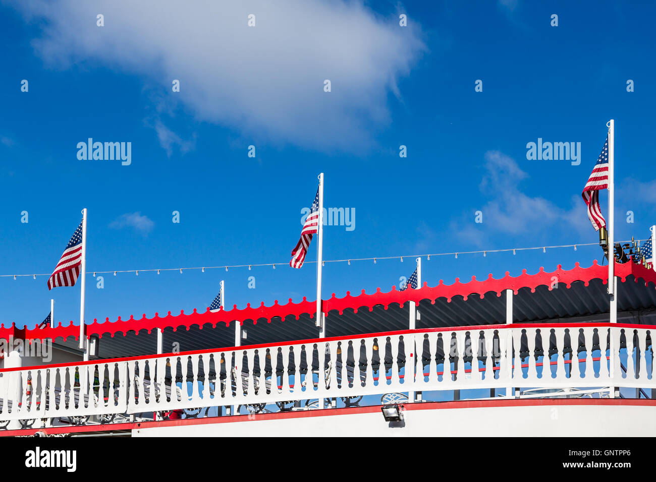 Plus de détails sur un bateau classique sur la rivière Savannah Banque D'Images