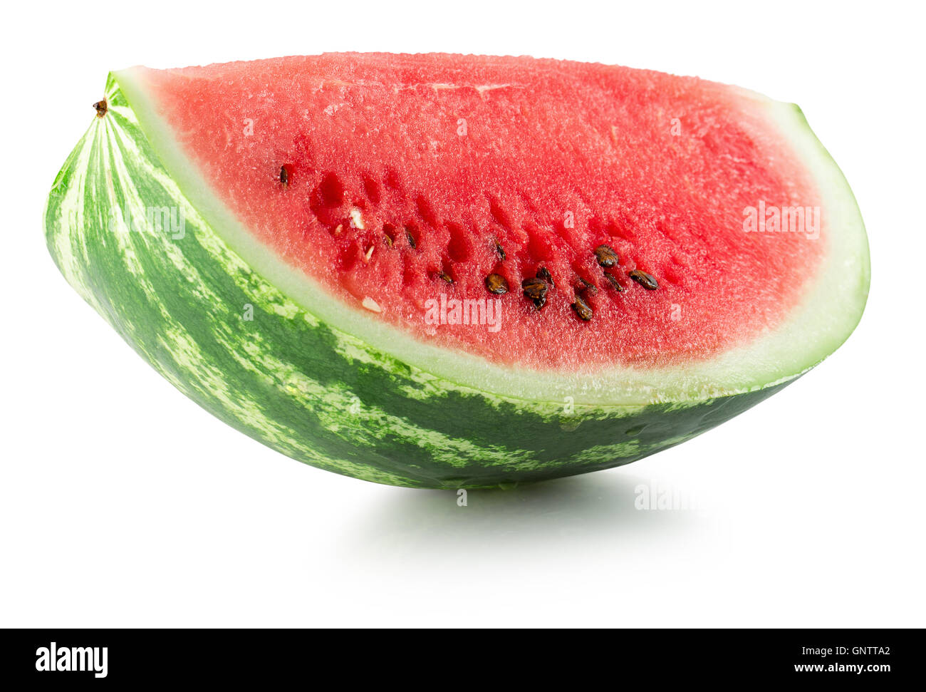 Watermelon slice isolé sur le fond blanc. Banque D'Images