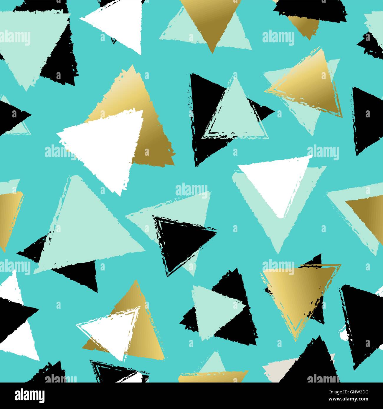 Modèle transparent avec des formes géométriques de base en triangle dessiné à la main de style et de couleur or. Vecteur EPS10. Illustration de Vecteur