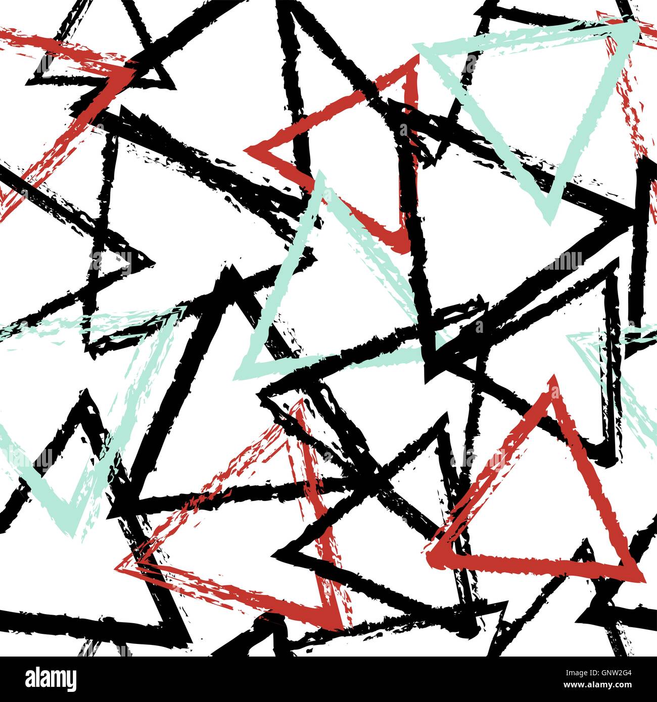 Modèle sans couture avec triangle arrière-plan des formes abstraites dans un style de peinture grunge Vector EPS10. Illustration de Vecteur