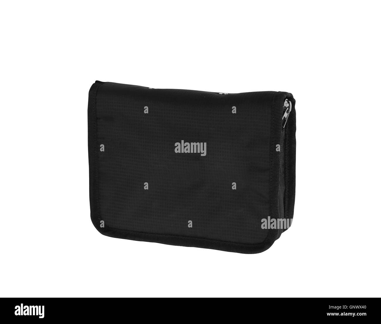 Sac noir isolated on white Banque D'Images