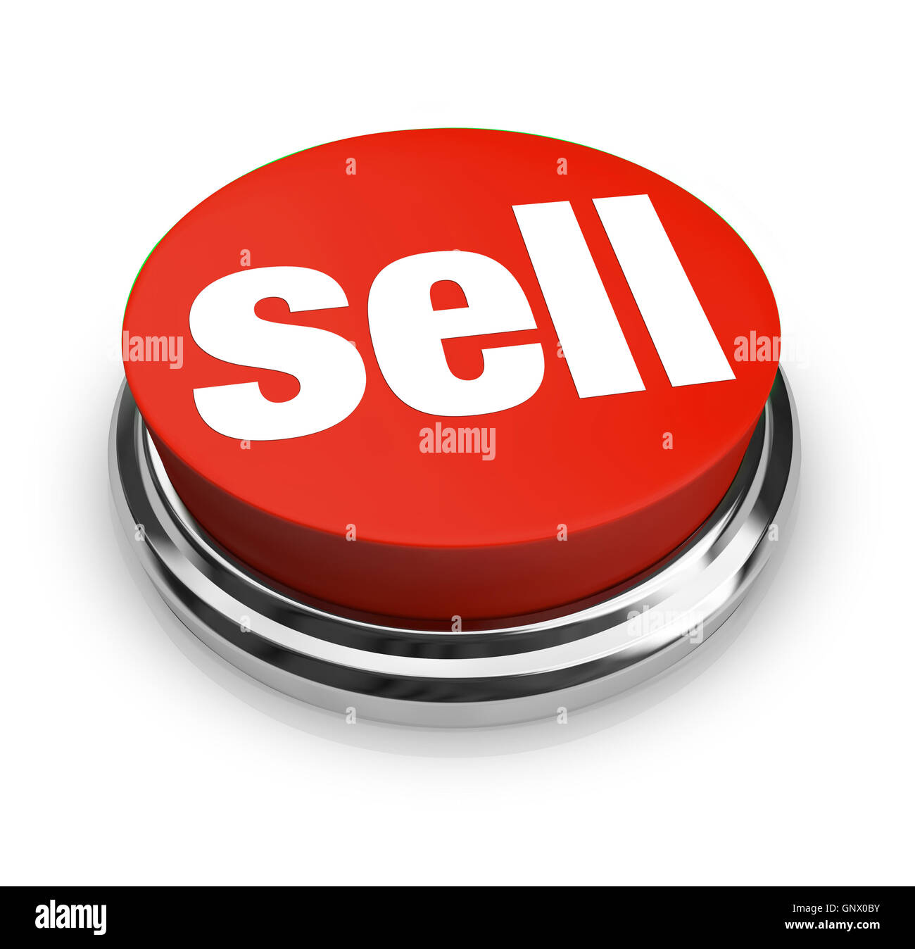 Vendre Word sur le bouton rond rouge vendeur propose à la vente de marchandises Banque D'Images