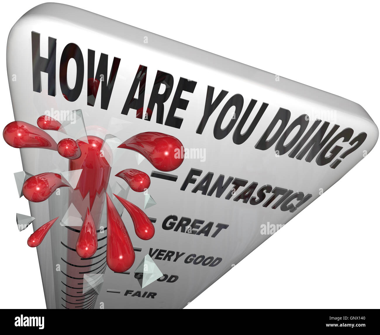 Comment faites-vous d'évaluation Évaluation Thermomètre Banque D'Images