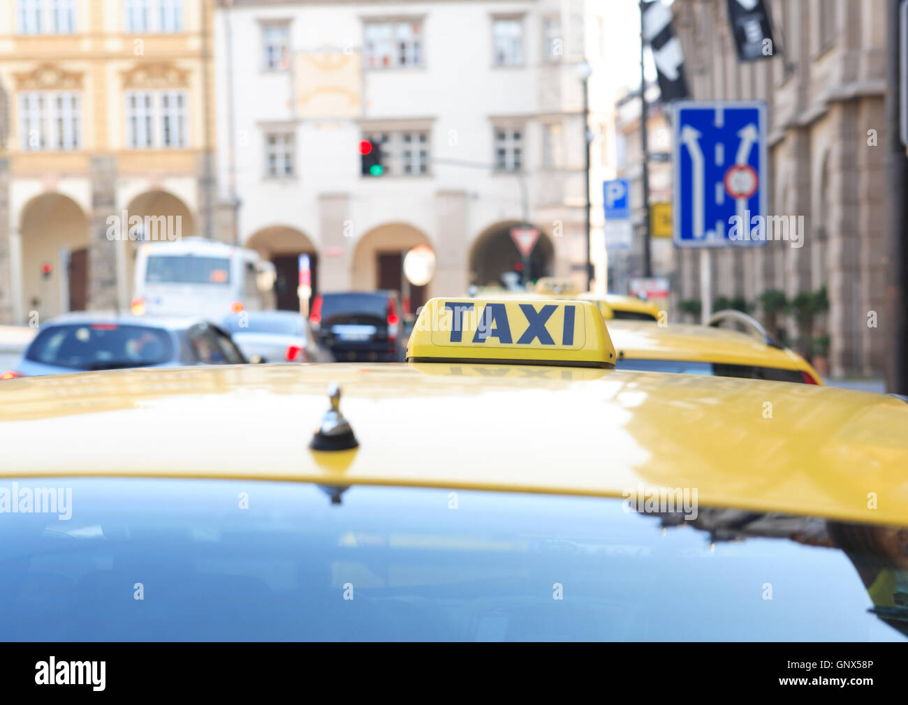Station de taxis Banque D'Images