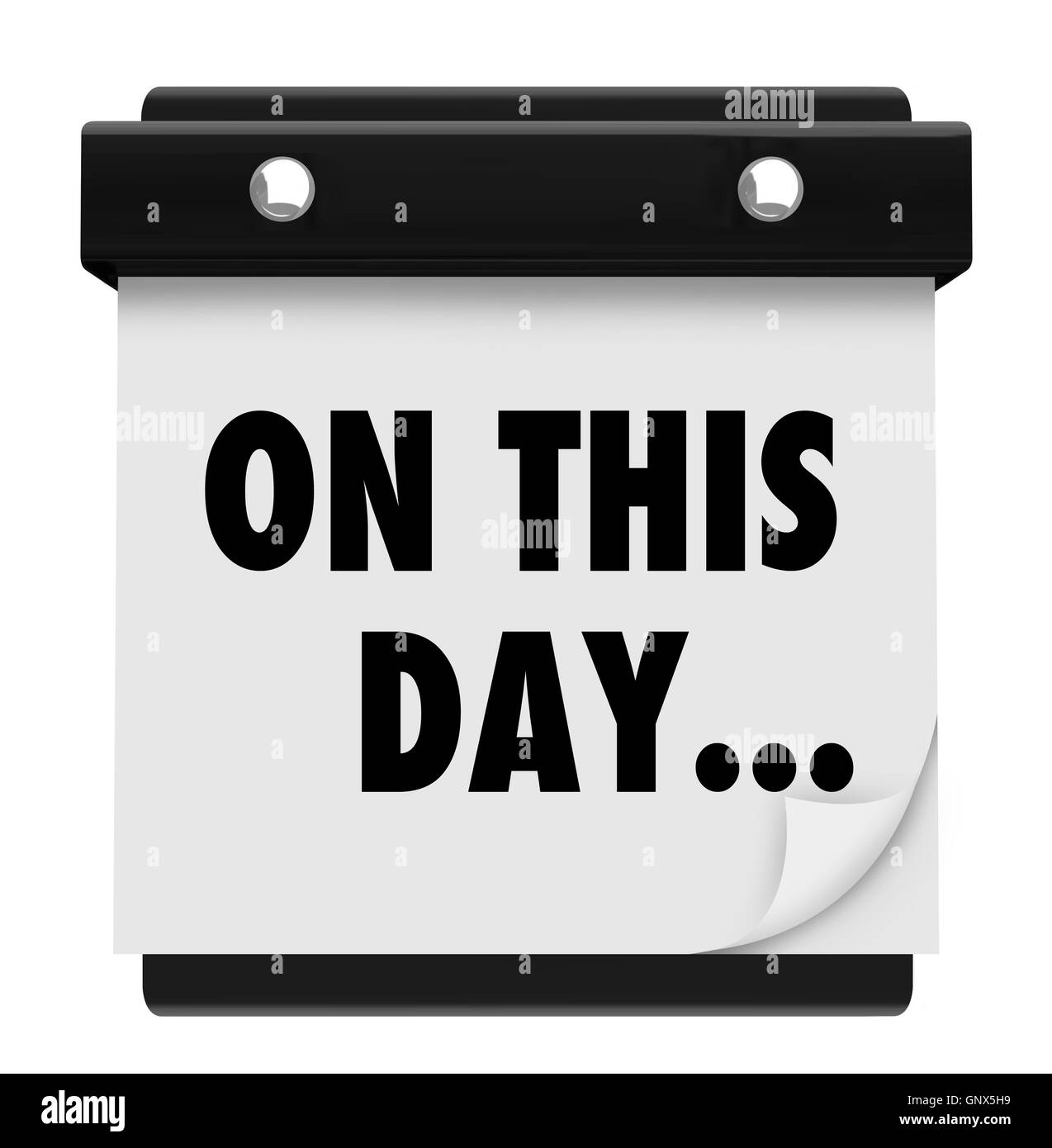 En ce jour, les données de marquage Calendrier Mural Nostalgie Banque D'Images