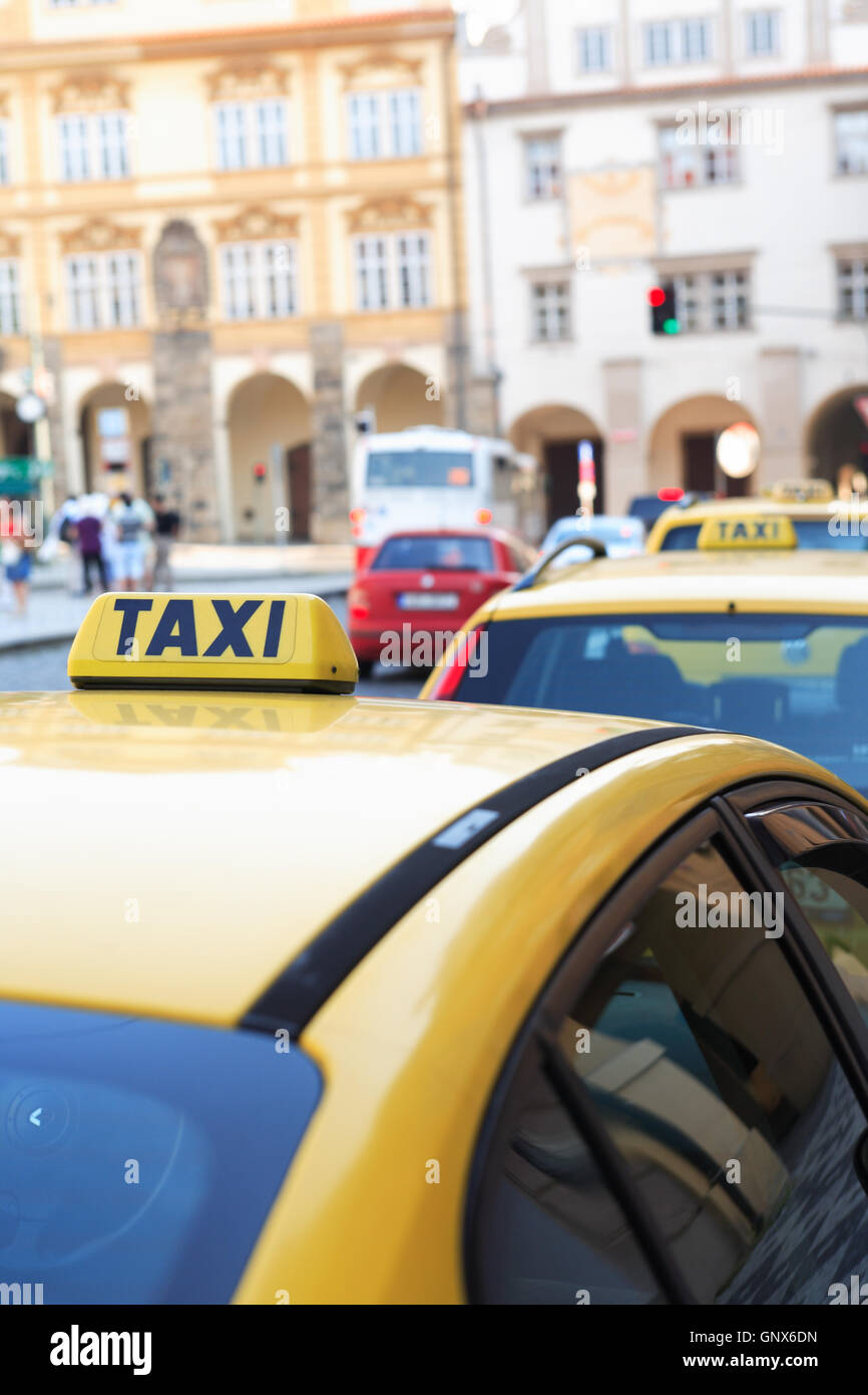 Station de taxis Banque D'Images