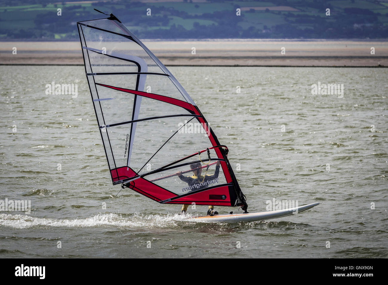 West Kirby lac marine canot planche à voile Yacht Banque D'Images