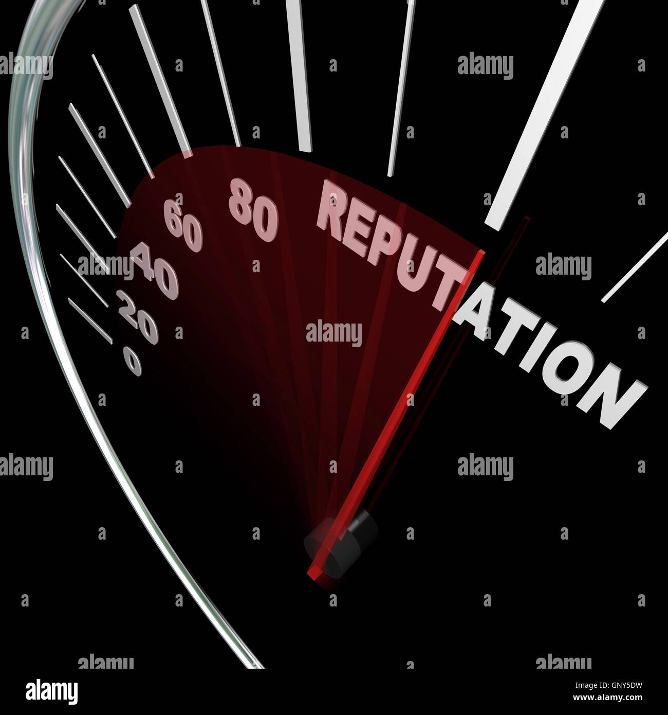 L'amélioration de l'indicateur de la réputation de votre Classement Résultats Banque D'Images