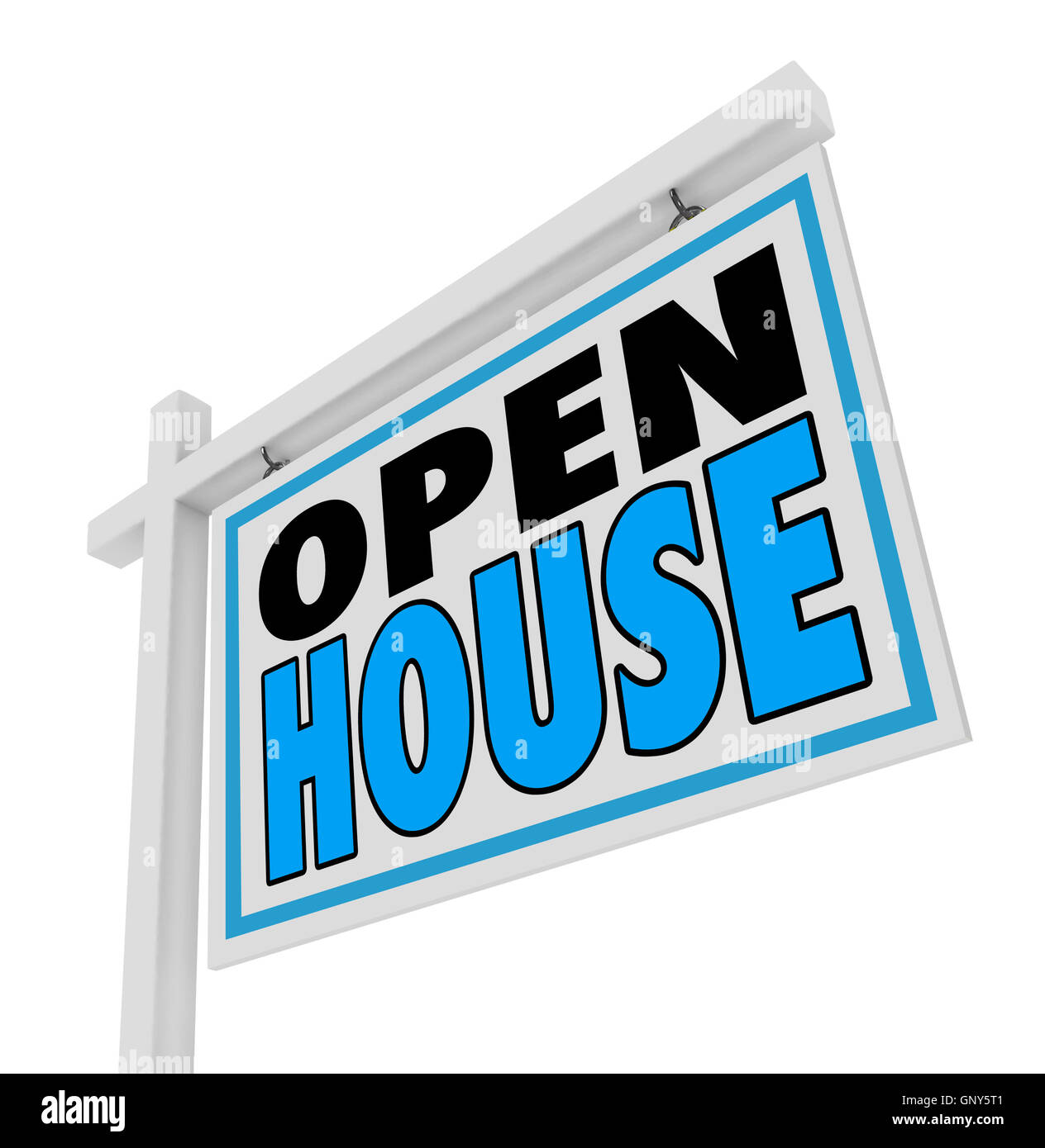 Open House Immobilier Home for Sale Sign Banner Banque D'Images