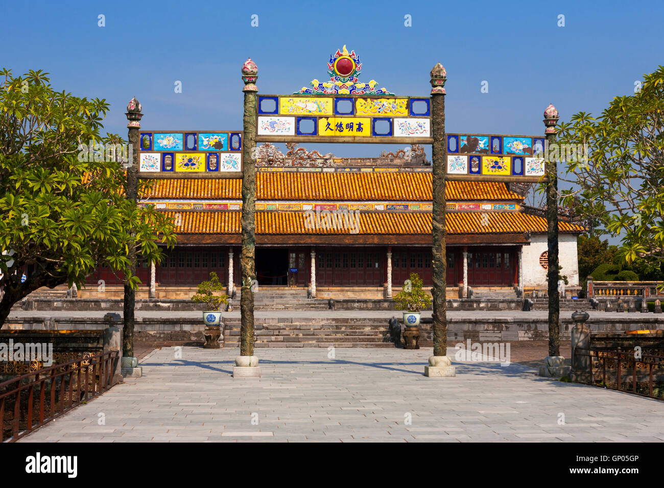 Le Palais Thai Hoa (salle de l'harmonie suprême), ville impériale, Hue, Viet Nam Banque D'Images