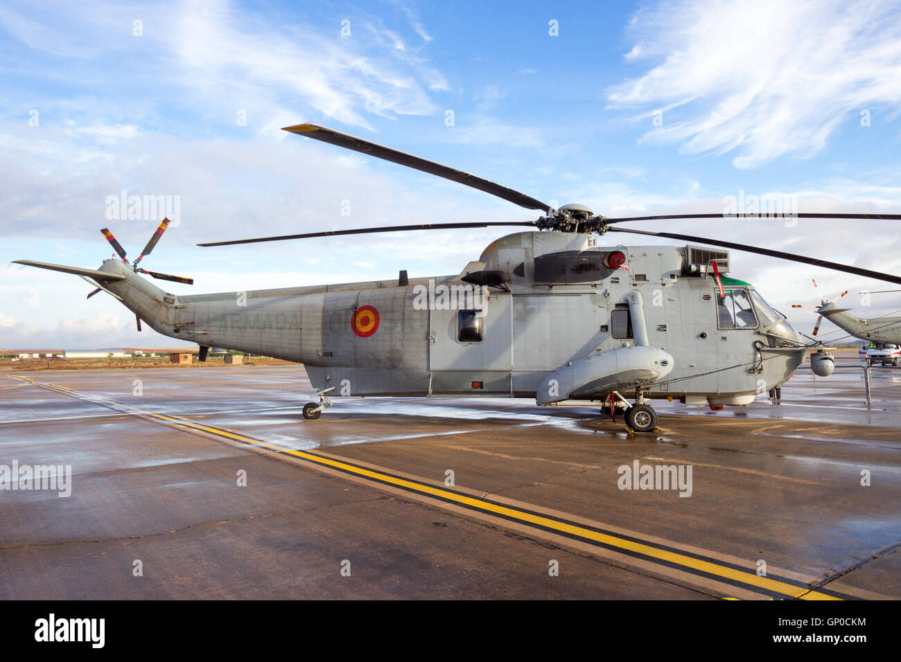 La marine espagnole Sikorsky SH-3D transport Sea King et de sauvetage par hélicoptère Banque D'Images
