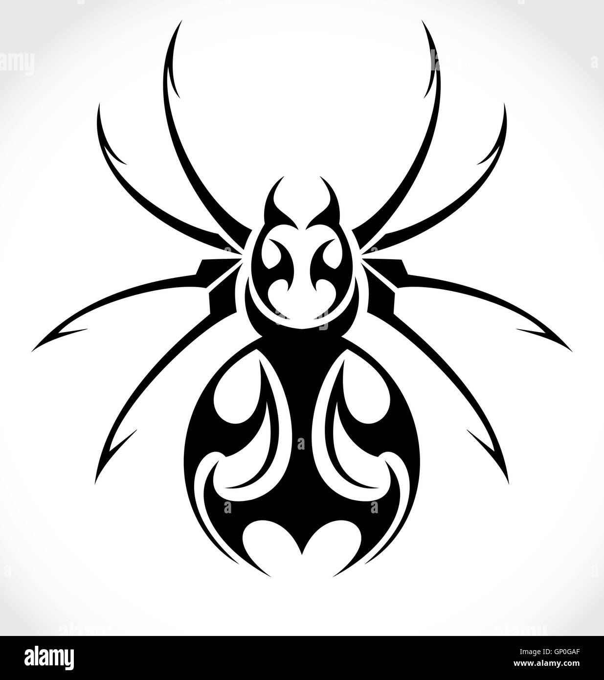 Conception de tatouage les araignées Illustration de Vecteur
