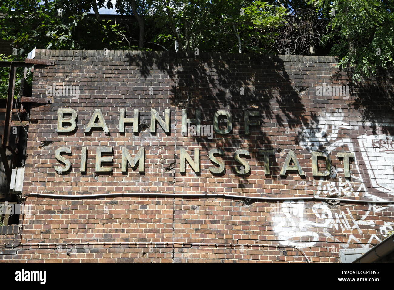 Gare à Berlin Siemensstadt Banque D'Images