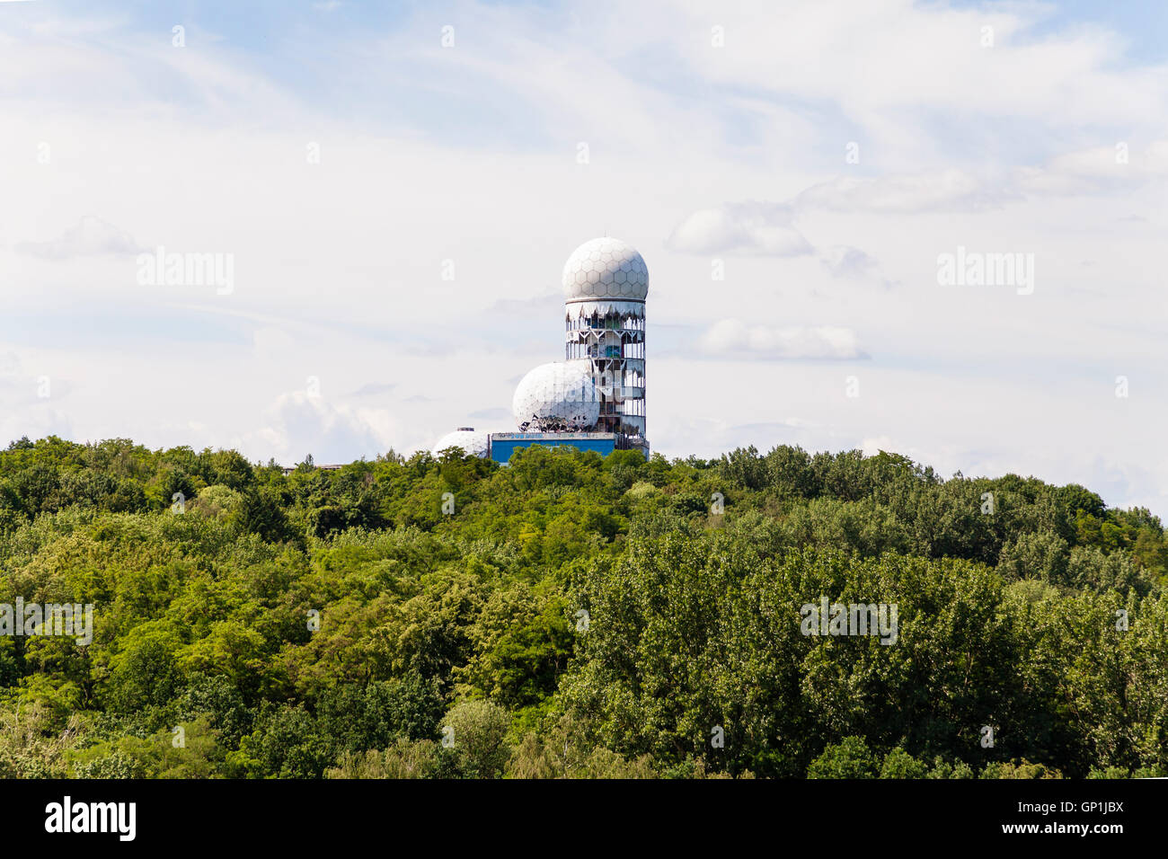 Ancienne station d'espionnage sur Berlin Teufelsberg Banque D'Images