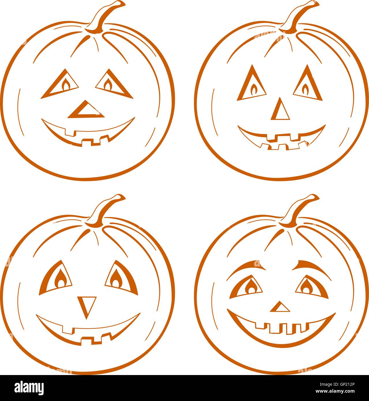 Pumpkin Jack O Lantern Illustration de Vecteur