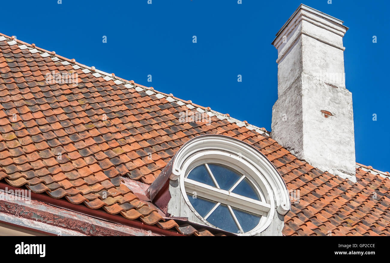 Toits rouges de Tallinn Banque D'Images