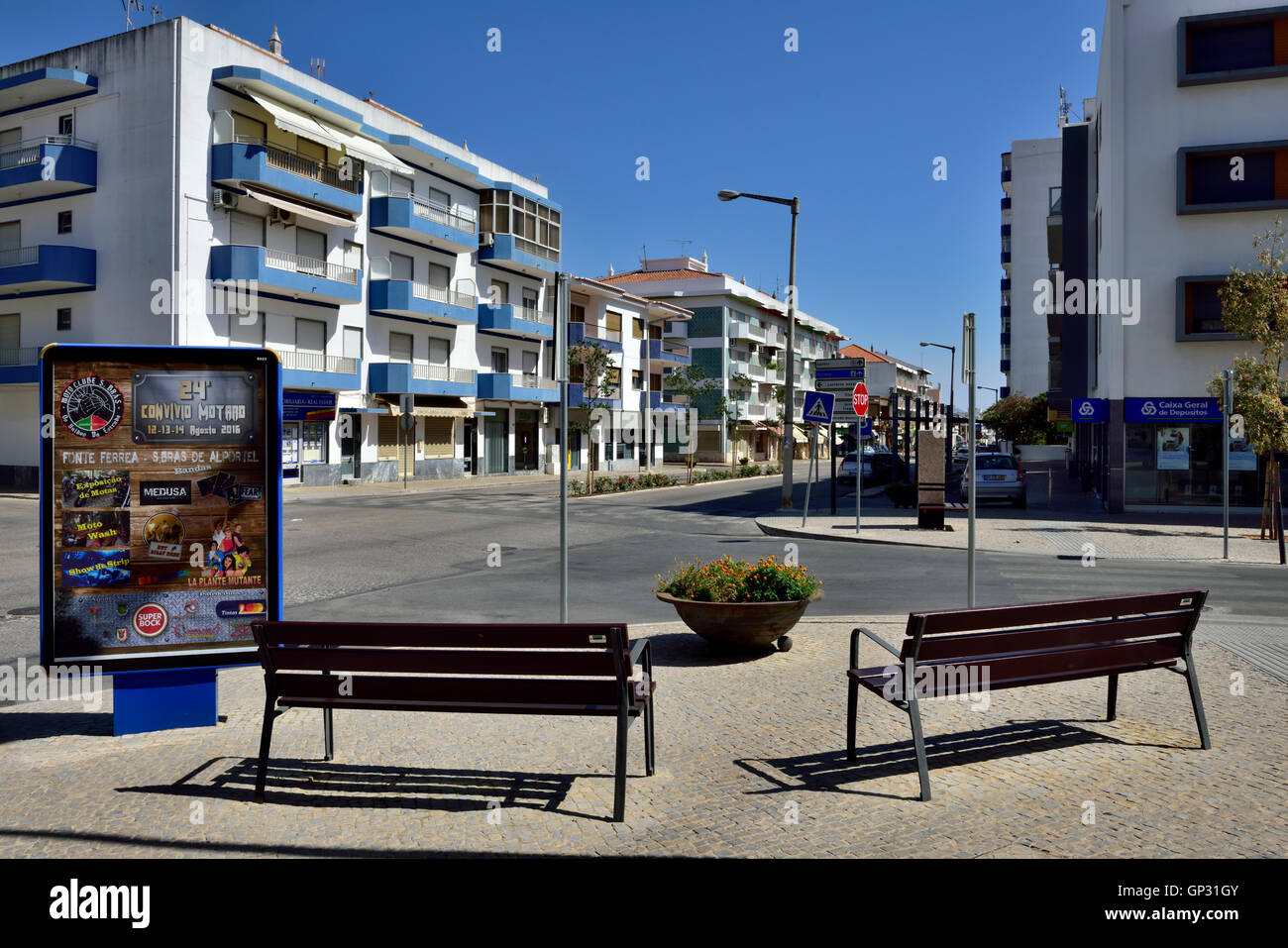 Sao Bras de Alportel, rue Main, Algarve, sud du Portugal Banque D'Images
