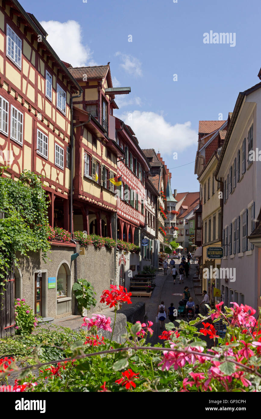 Ville haute, Meersburg, Lac de Constance, Bade-Wurtemberg, Allemagne Banque D'Images