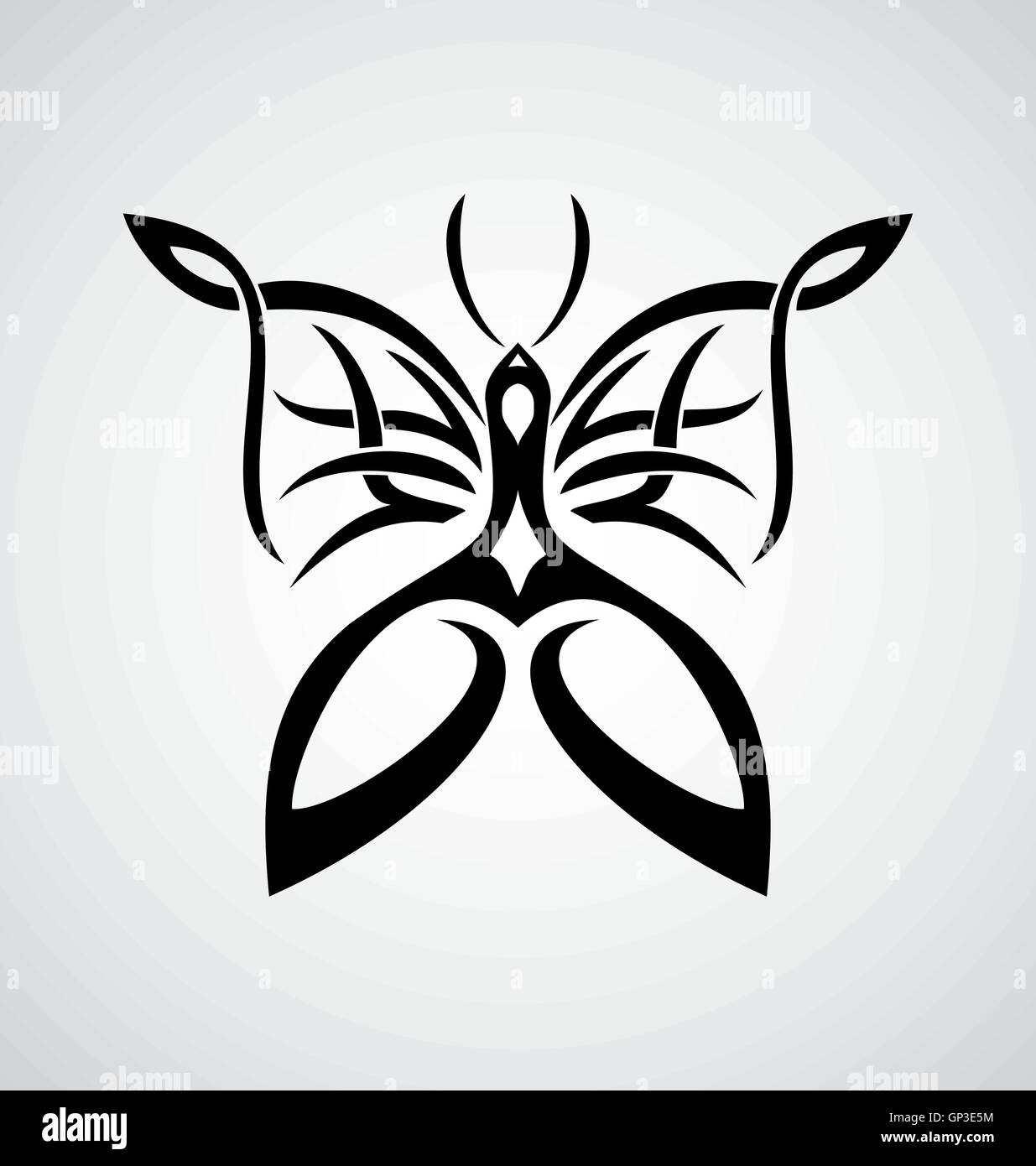 Conception de tatouage papillon Illustration de Vecteur