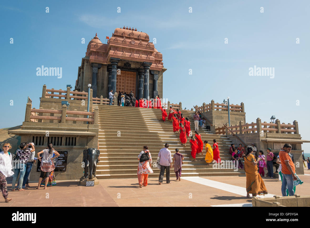 Kanya Kumari Devi temple à Kanyakumari, Tamil Nadu, Inde Banque D'Images