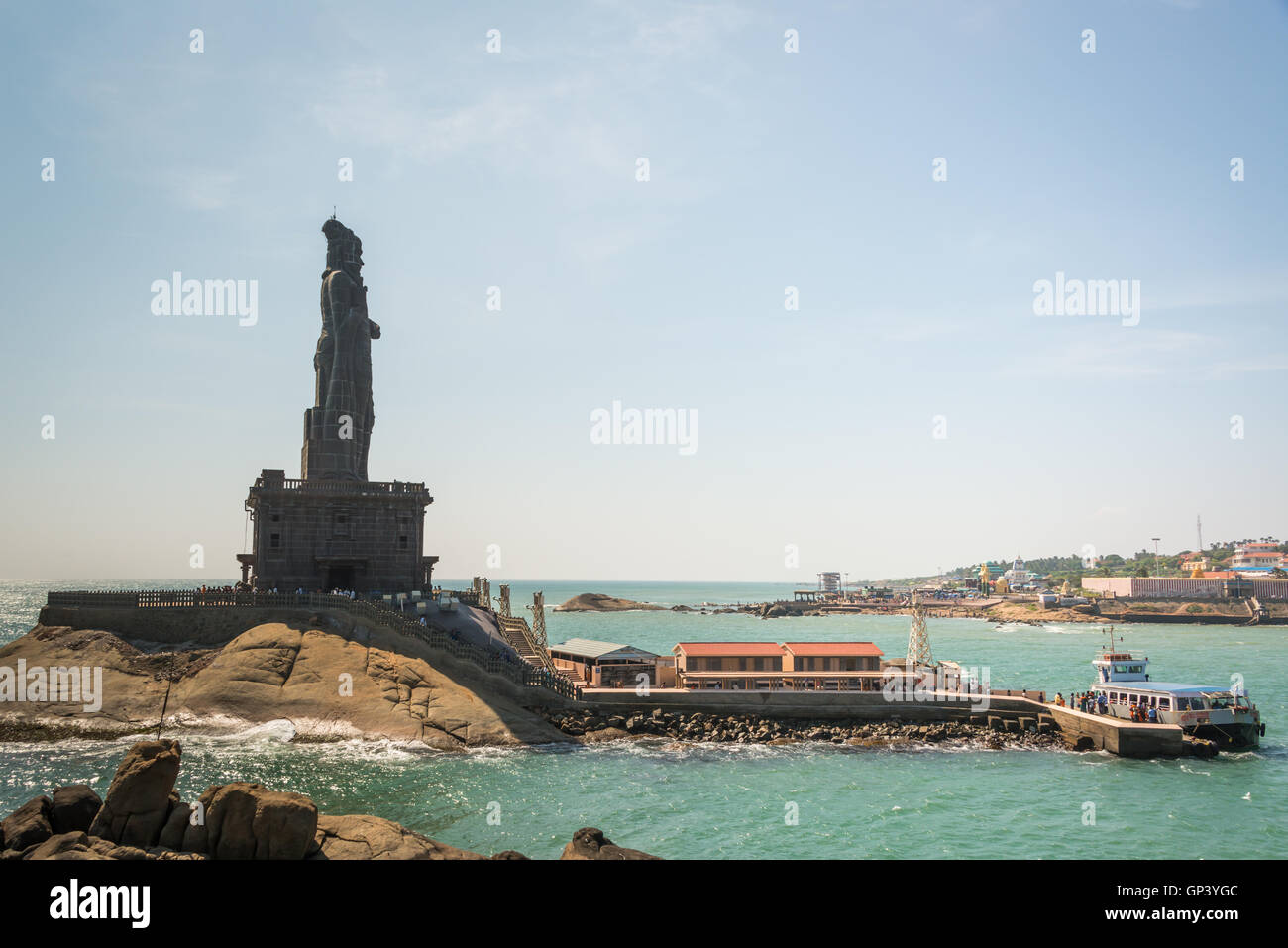 Kanya Kumari Devi temple à Kanyakumari, Tamil Nadu, Inde Banque D'Images