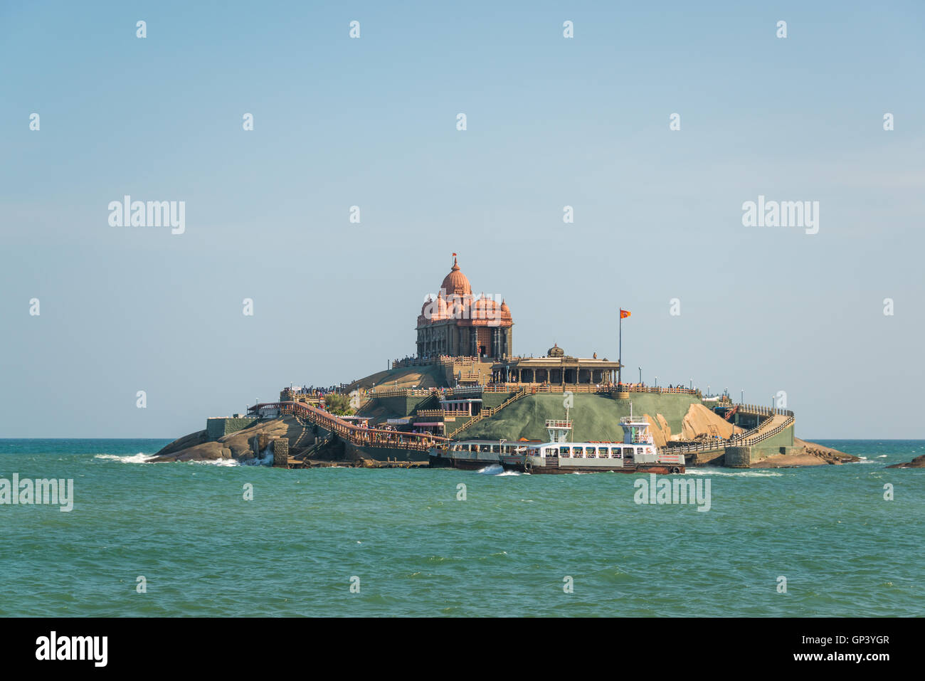 Kanya Kumari Devi temple à Kanyakumari, Tamil Nadu, Inde Banque D'Images