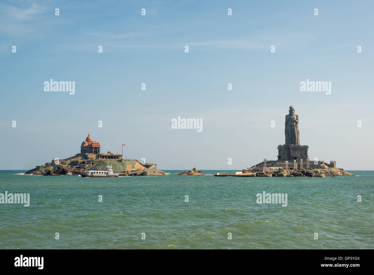 Kanya Kumari Devi temple à Kanyakumari, Tamil Nadu, Inde Banque D'Images