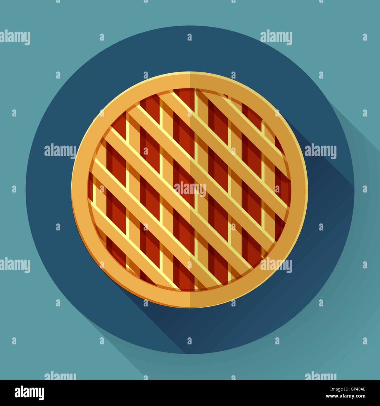 Sweet apple pie icône. Télévision style conçu Illustration de Vecteur