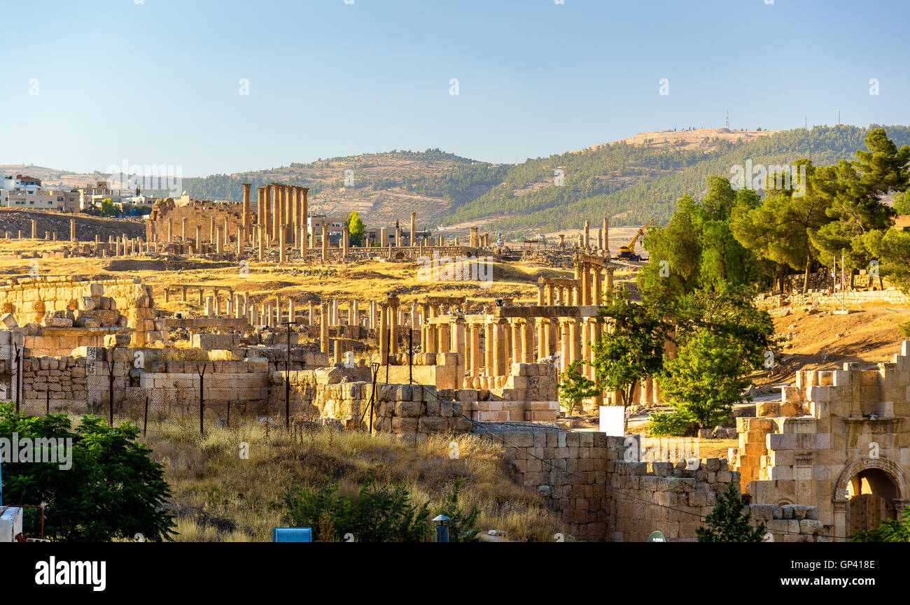 La ville romaine de Gérasa - Jordanie Banque D'Images